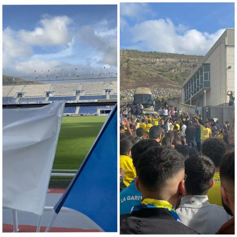 Mientras U.D Las Palmas se despide de su isla, los blanquiazules preparan el estadio del Heliodoro Rodríguez López