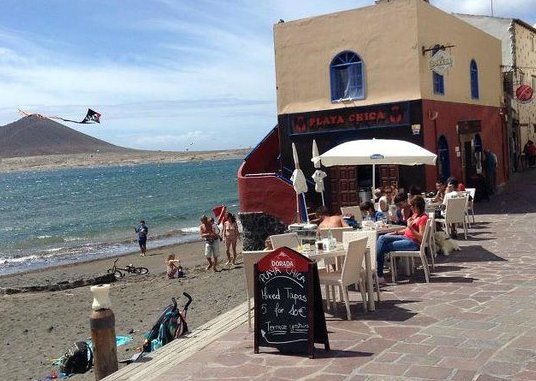 Zona de Playa Chica, El Médano. Tenerife