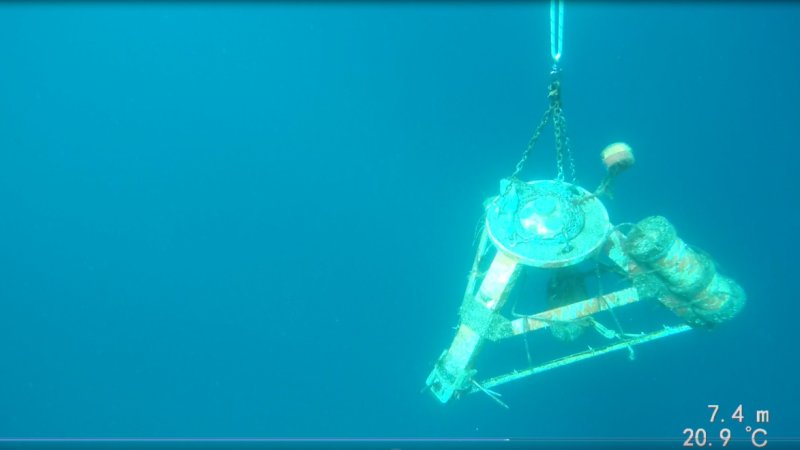 Imagen del correntímetro que estuvo fondeado en la costa de Garachico / Proyecto Life Garachico