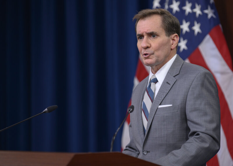 Kirby explicó que "simplemente no hay justificación" para las acciones iraníes, que buscan "interferir" en los buques