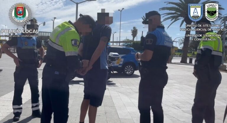 Detenido por atropellar a un policía local de Las Palmas de Gran Canaria y darse a la fuga