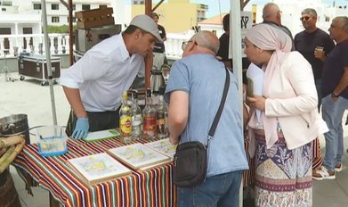 Gallofa para los vecinos en Breña Baja en La Palma por el Día de Canarias