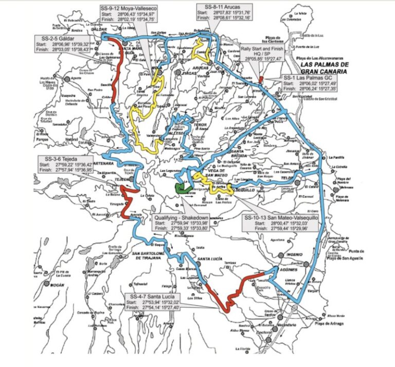 Fechas, horas y mapa del Rally Islas Canarias 2023