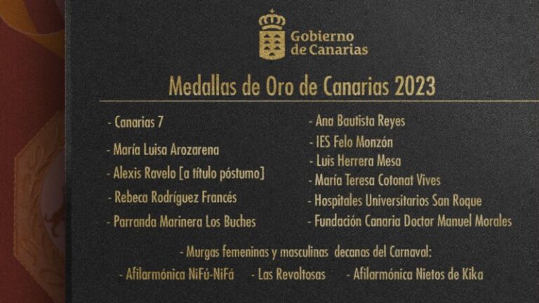 Estos son los Premios y Medallas de Oro de Canarias 2023