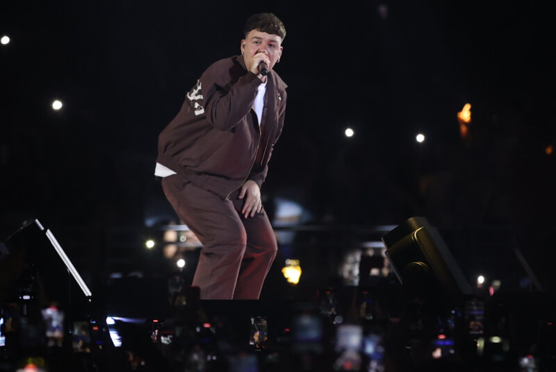 Imagen de archivo del cantante Quevedo durante un concierto ofrecido en el Wizink Center de Madrid en 2023