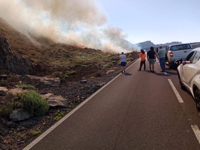 Estabilizado el conato de incendio en el Parque Nacional del Teide