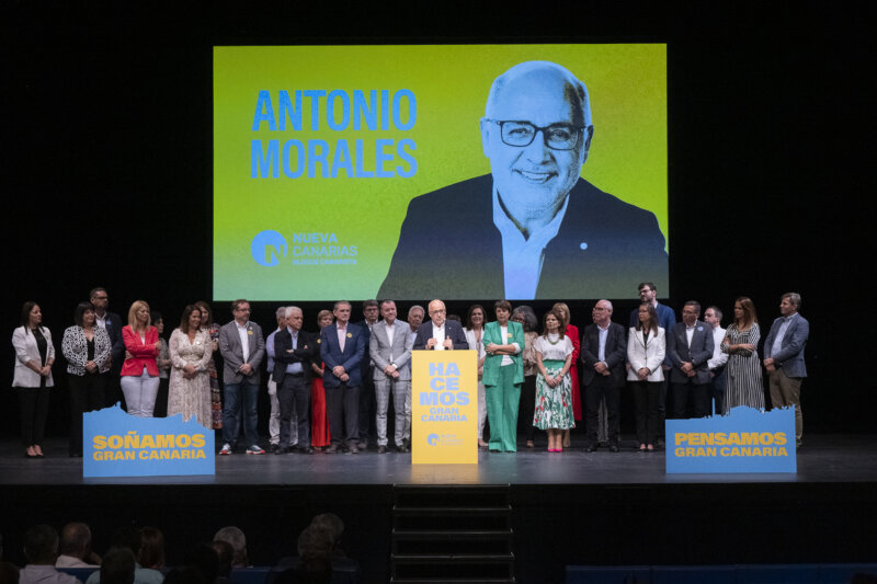 Acto del candidato de NC-BC, Antonio Morales en campaña electoral 2023