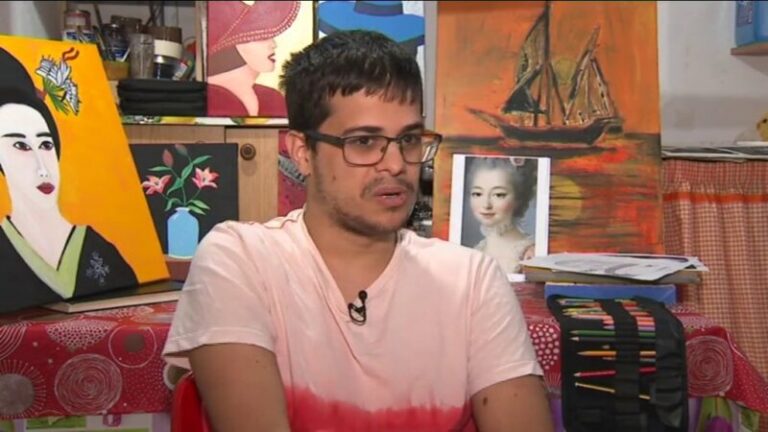 Jerónimo, un artista con TDAH que expone por primera vez