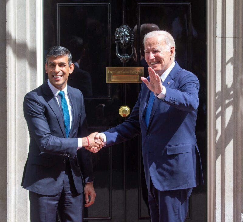Biden se reúne con Sunak y ensalza la buena relación entre ambos países