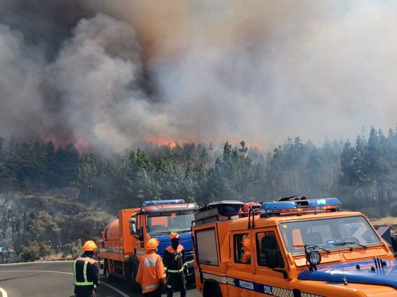 Declarado incendio cumbre de Gran Canaria