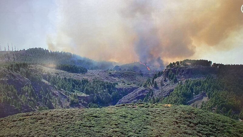 Declarado incendio cumbre de Gran Canaria