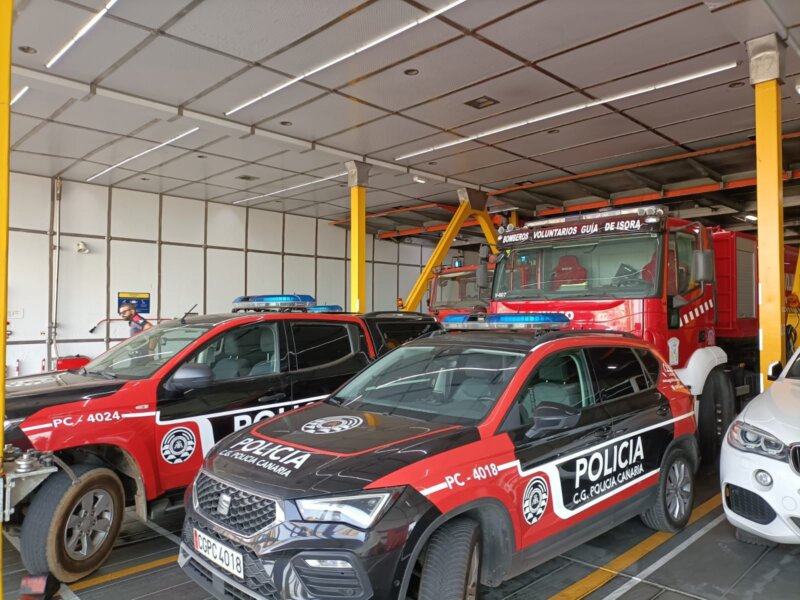 El primer contingente de refuerzo del dispositivo desplegado en #IFPuntagorda se han desplazado a La Palma desde Tenerife