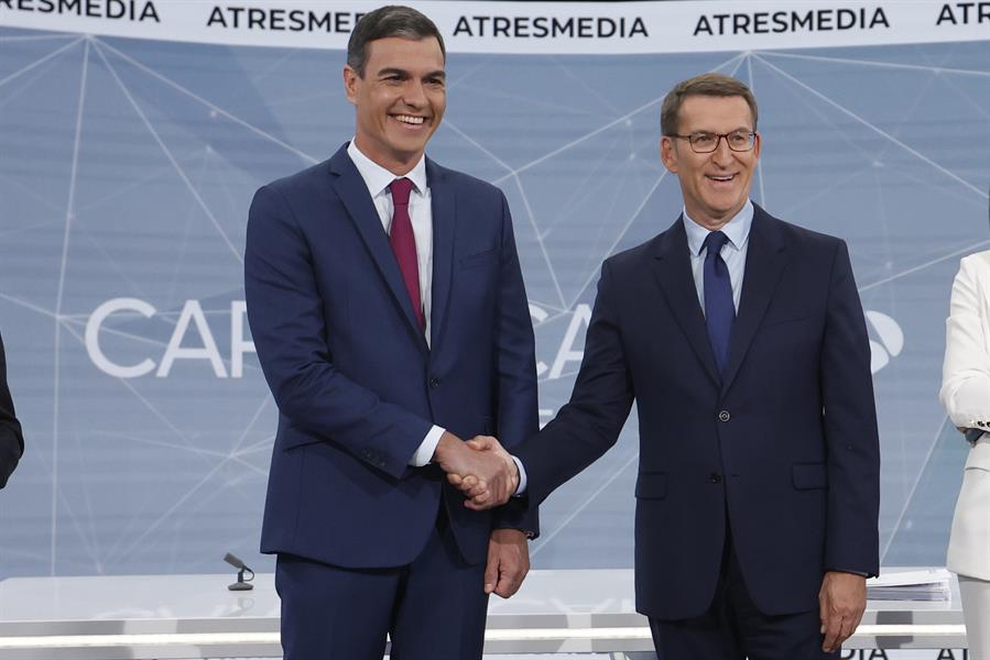 Cara a Cara de Pedro Sánchez y Alberto Núñez Feijóo antes del 23J 