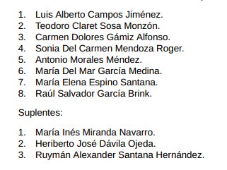 Lista completa de candidatos de Nueva Canarias - Bloque Canarista al Congreso de los Diputados por la provincia de Las Palmas