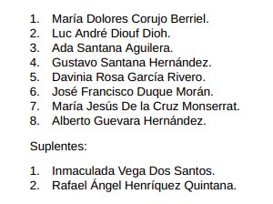 Lista completa de candidatos del PSOE al Congreso de los Diputados por la provincia de Las Palmas