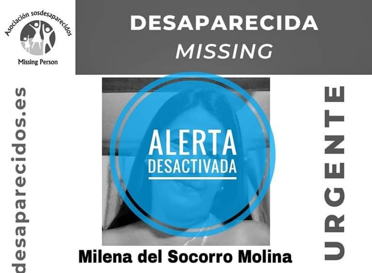 Localizan a Milena del Socorro Molina, desaparecida en Granadilla de Abona el 7 de agosto