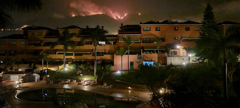 Incendio declarado en Tenerife 17/08/23