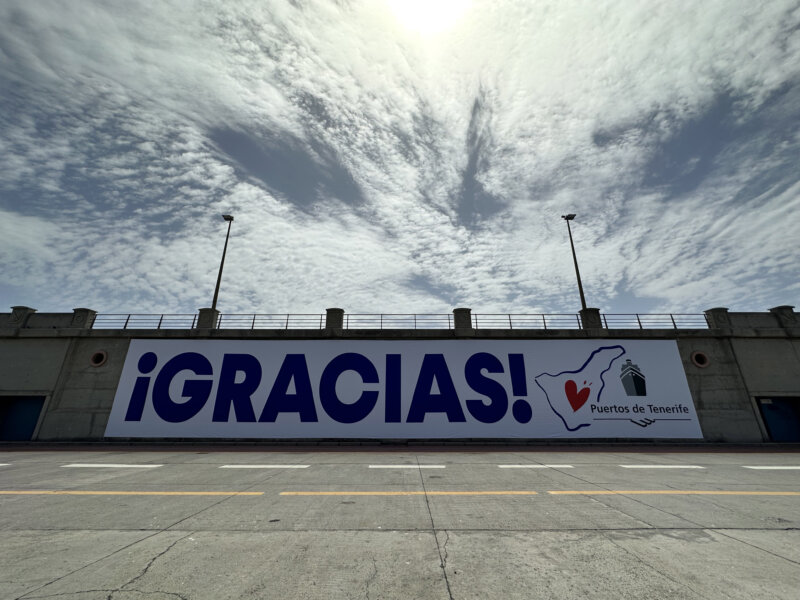 pancarta agradecimiento puerto