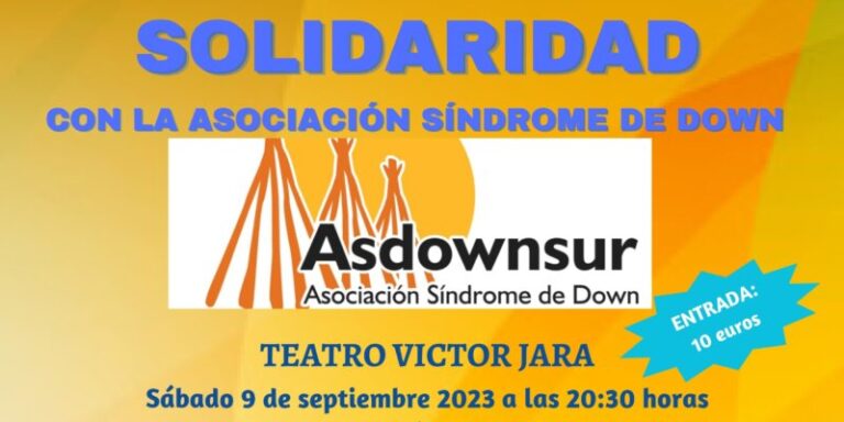 El teatro Víctor Jara acogerá un acto solidario y de ayuda a la Asociación Síndrome de Down ASDOWNSUR