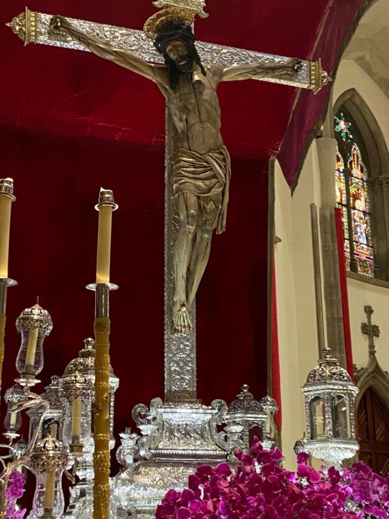 Imagen del Cristo de La Laguna antes de salir de procesión por las calles de la Ciudad de Los Adelantados