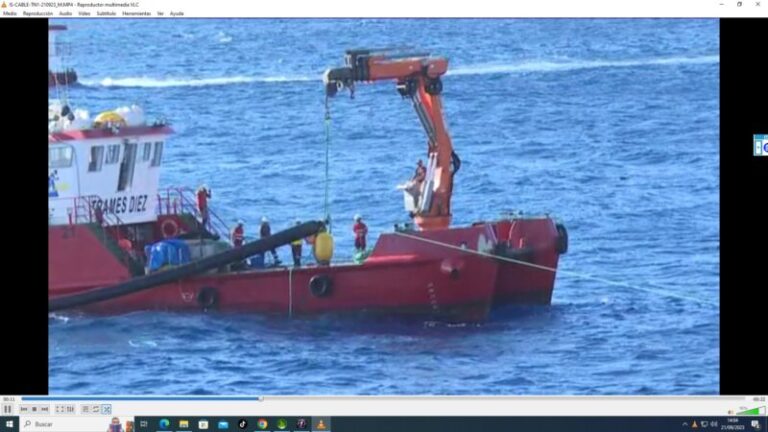Avanzan las obras del cable submarino que unirá La Gomera con Tenerife