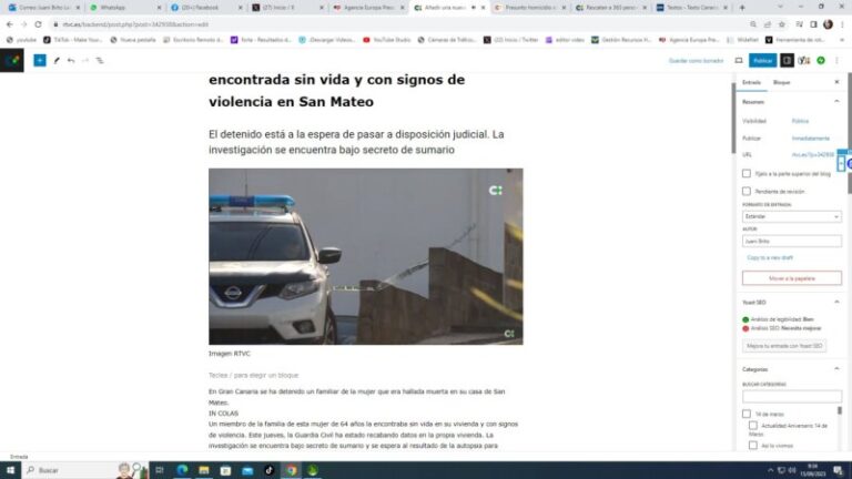 Detenido el yerno de la mujer encontrada sin vida y con signos de violencia en San Mateo