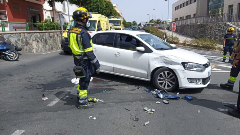 Un motorista herido de carácter grave tras sufrir una caída en Santa Cruz de Tenerife
