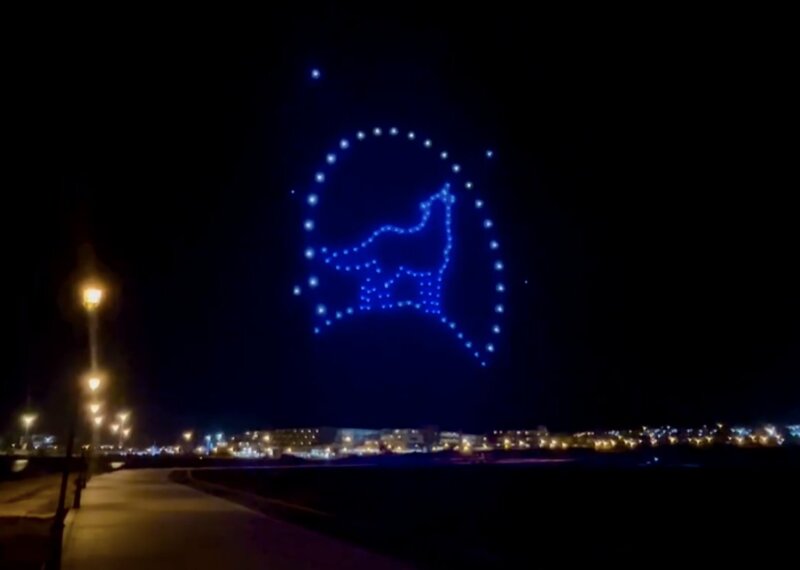 Espectáculo de drones en Caleta de Fuste, Fuerteventura