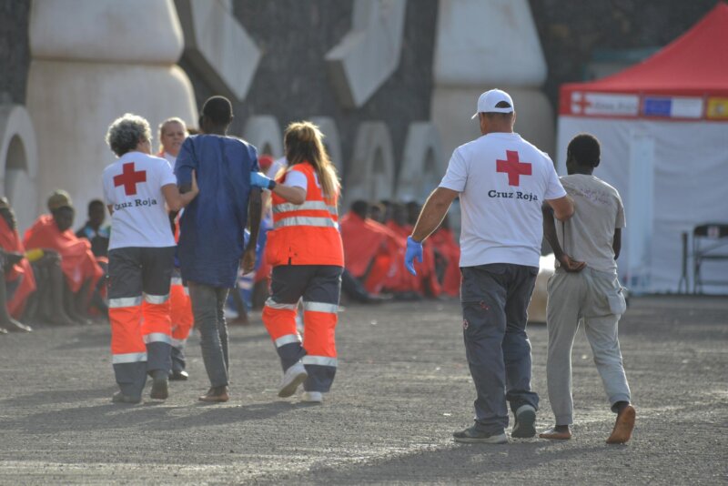Migrantes llegados a la isla de El Hierro