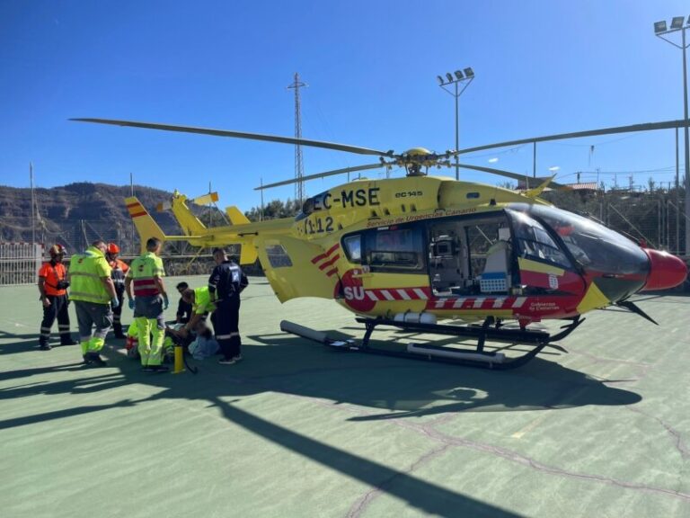 Heridos los dos ocupantes de una motocicleta tras sufrir una caída en Gran Canaria