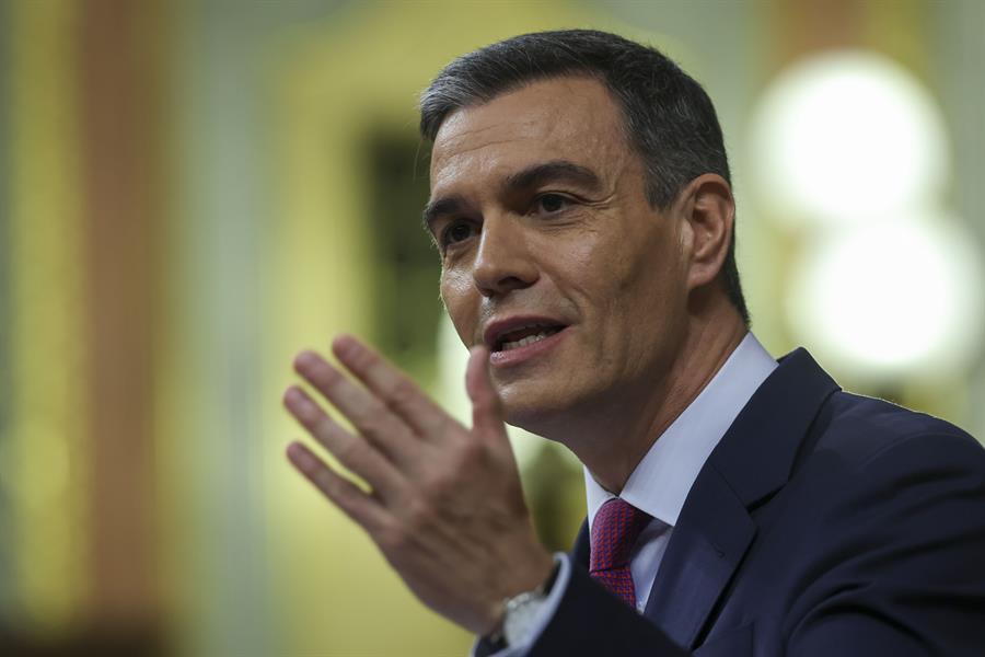 Pedro Sánchez, candidato a la presidencia del Gobierno, durante el debate de investidura / EFE/ Kiko Huesca