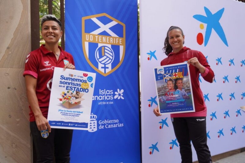 Presentación del partido entre el Costa Adeje Tenerife Egatesa y el FC Barcelona. Imagen Costa Adeje Tenerife Egatesa