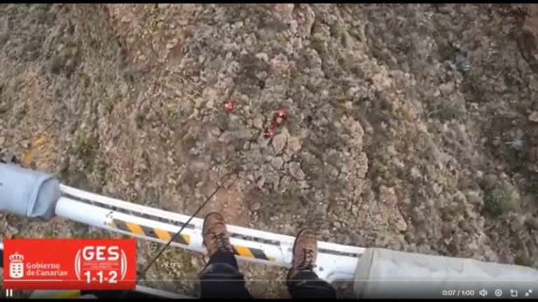 Una mujer resulta herida al sufrir un accidente de parapente en Tenerife