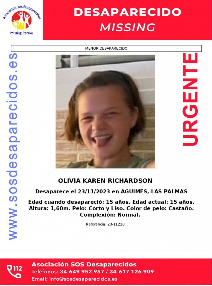 Localizan a la menor desaparecida en Gran Canaria el pasado 23 de noviembre