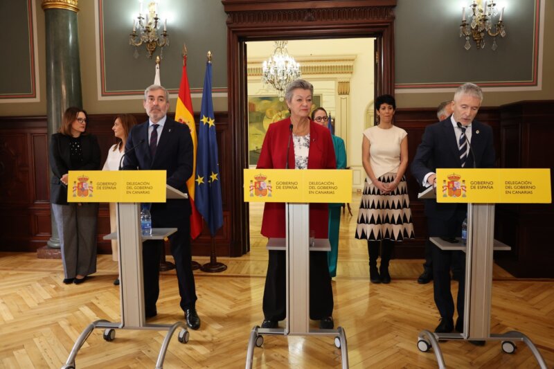 Reunión de alto nivel para abordar la crisis migratoria en Canarias. Imagen Ministerio del Interior