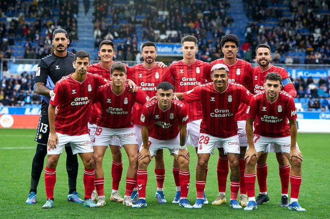 Foto de la alineación que saltó al campo en el último partido disputado por la UD Las Palmas 