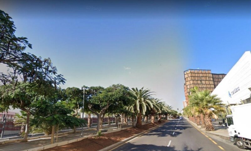 Obras en la depuradora. Imagen: Avenida Manuel Hermoso Rojas. Ayuntamiento de Santa Cruz de Tenerife