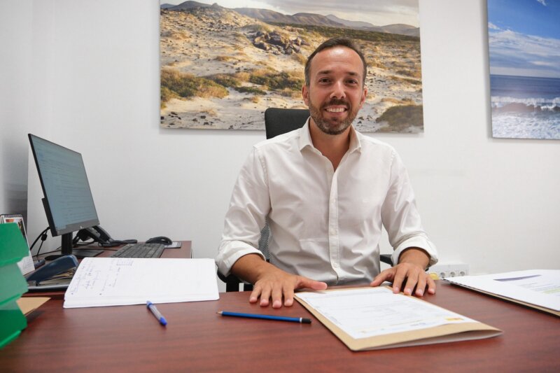 El consejero insular de Transporte, Luis González. Imagen Cabildo de Fuerteventura