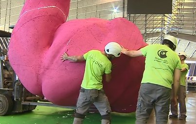 Preparativos escenario carnaval SC Tfe