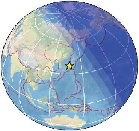 Ubicación del fuerte terremoto en Japón. INVOLCAN