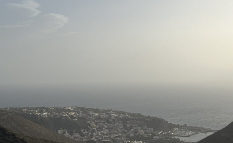 Presencia de calima: Imagen Miguel Reyes Lemus (La Gomera)
