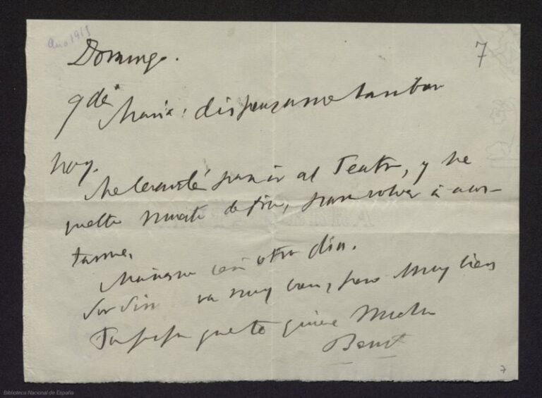 Descubrimos las cartas de Galdós a su hija en la Biblioteca Nacional de España