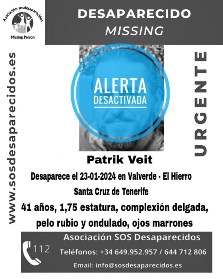 Localizan a Patrik V., desaparecido en El Hierro