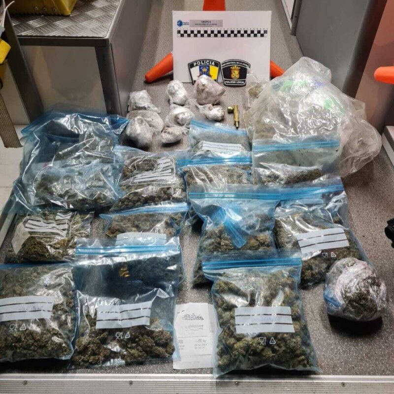 La Policía Local detiene a dos personas con más de un kilo de droga en un control rutinario en Tenerife