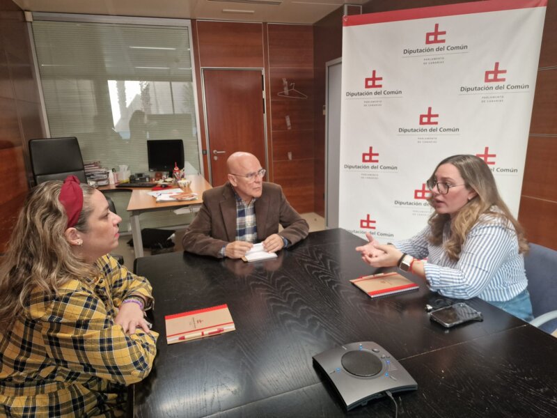 Reunión de beneficiarias de los servicios de la 'Asociación Más Familia' con el diputado del Común. Imagen Diputación del Común