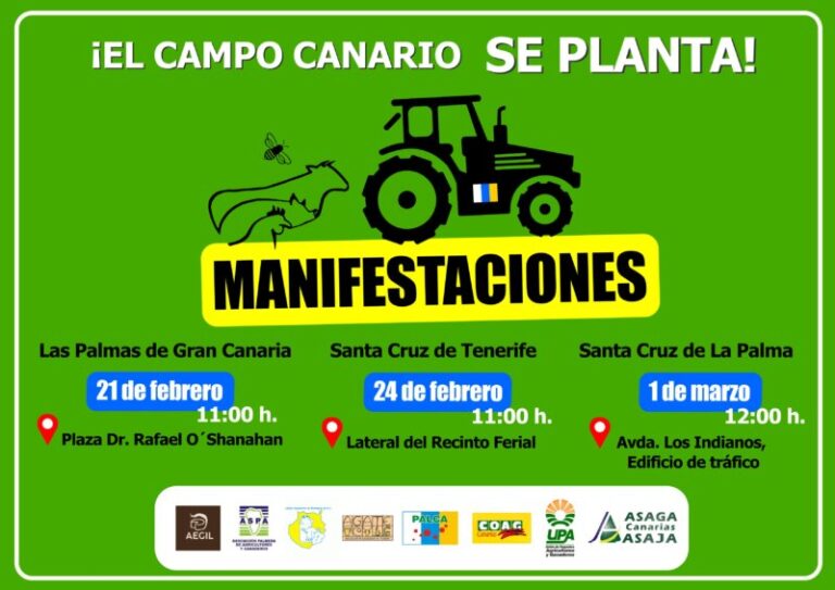 ‘El campo canario se planta’, el sector agrario convoca protestas