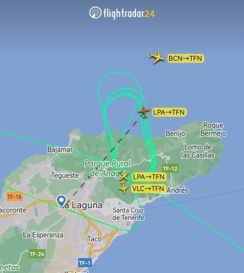 La niebla dificulta el tráfico aéreo en el Aeropuerto Tenerife Norte