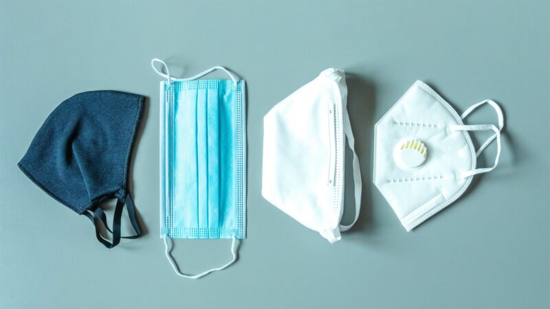 Imagen archivo de distintas mascarillas