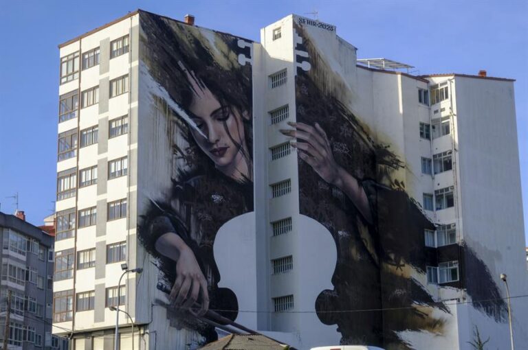 Un mural del canario Sabotaje al Montaje en Vizcaya, el mejor del mundo en impacto social