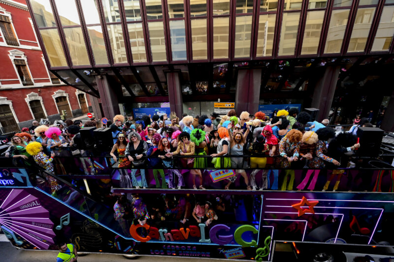 Una de las carrozas que participó en la edición 2023 en la cabalgata del carnaval / Archivo